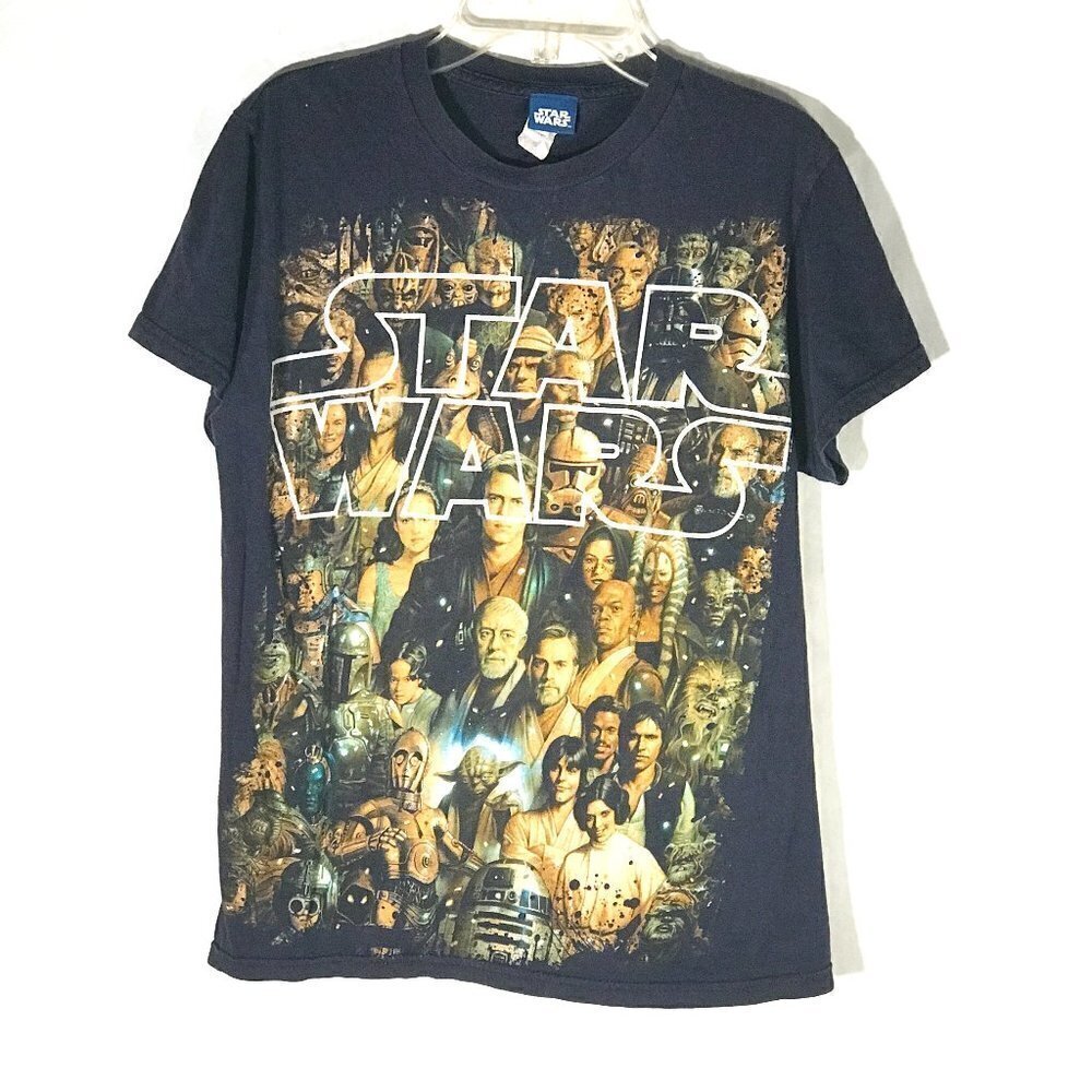 Disney Star Wars Yoda Black Short Sleeve T Shirt Tee